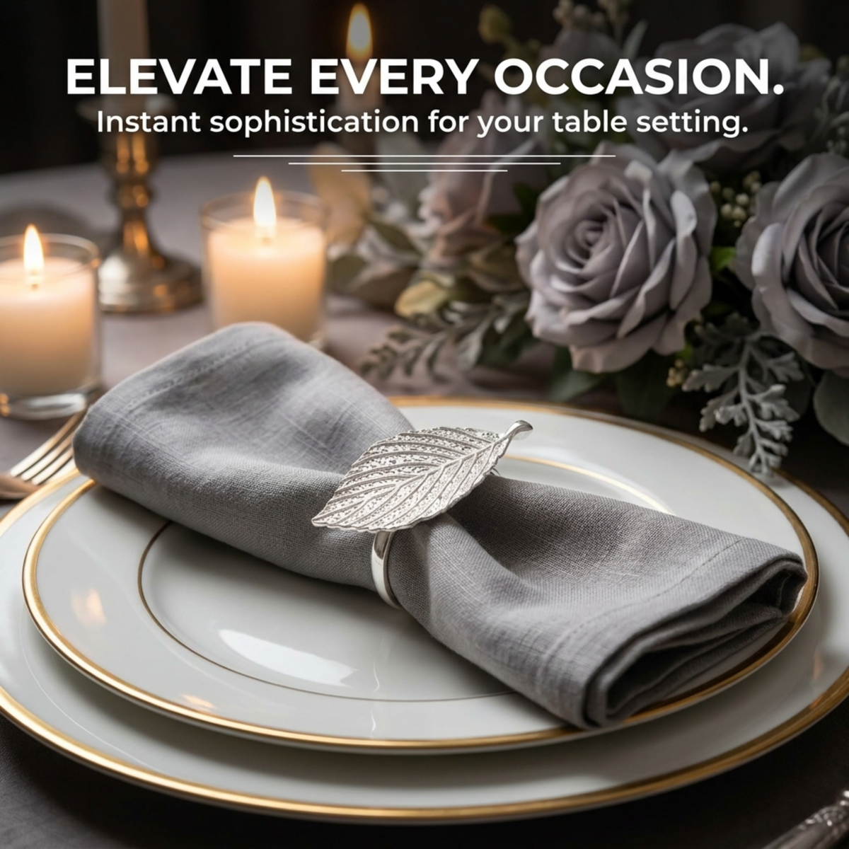 Silver Leaf Napkin Rings – Silver Leaf Design