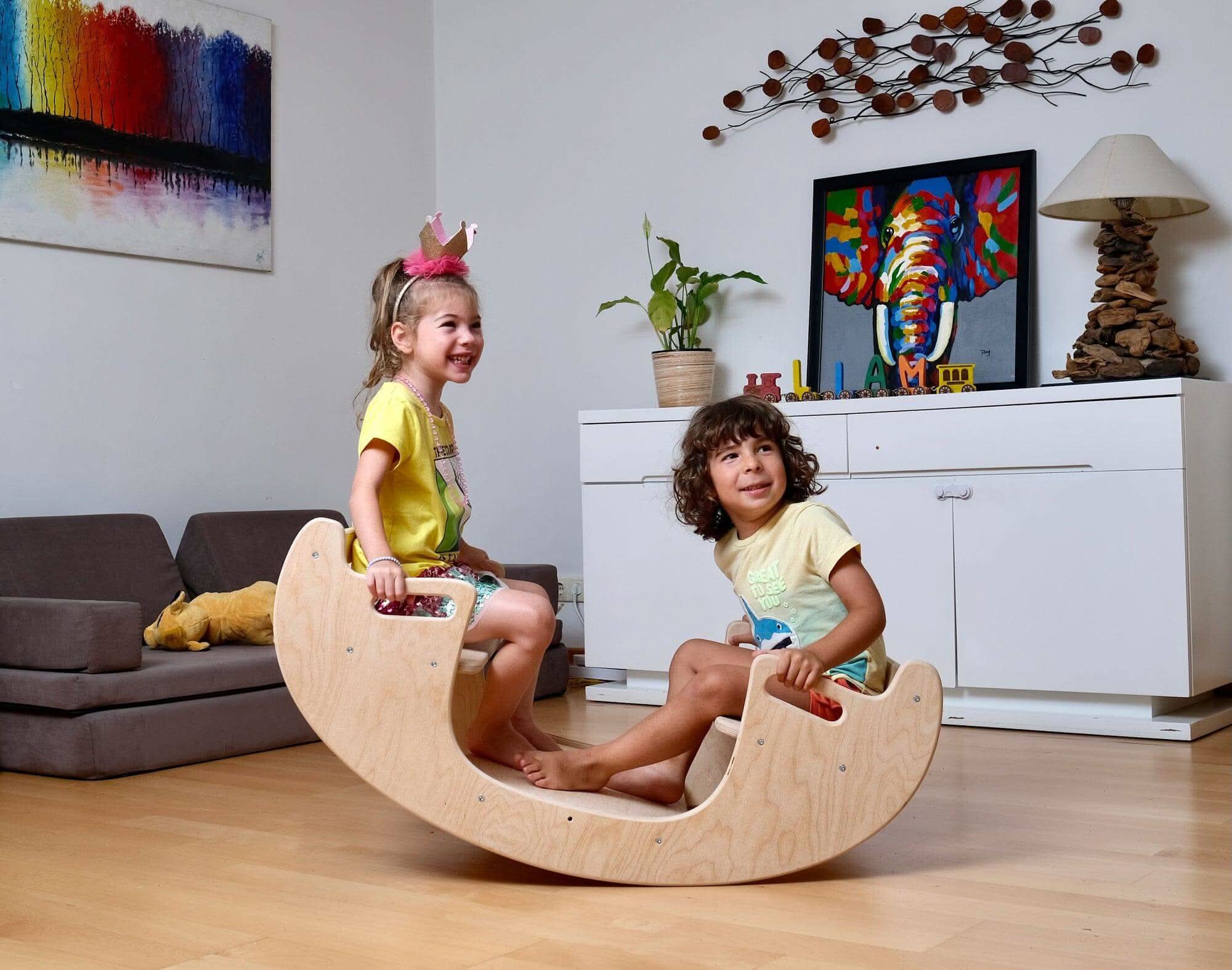 2in1 Montessori Seesaw and Table Chair Set