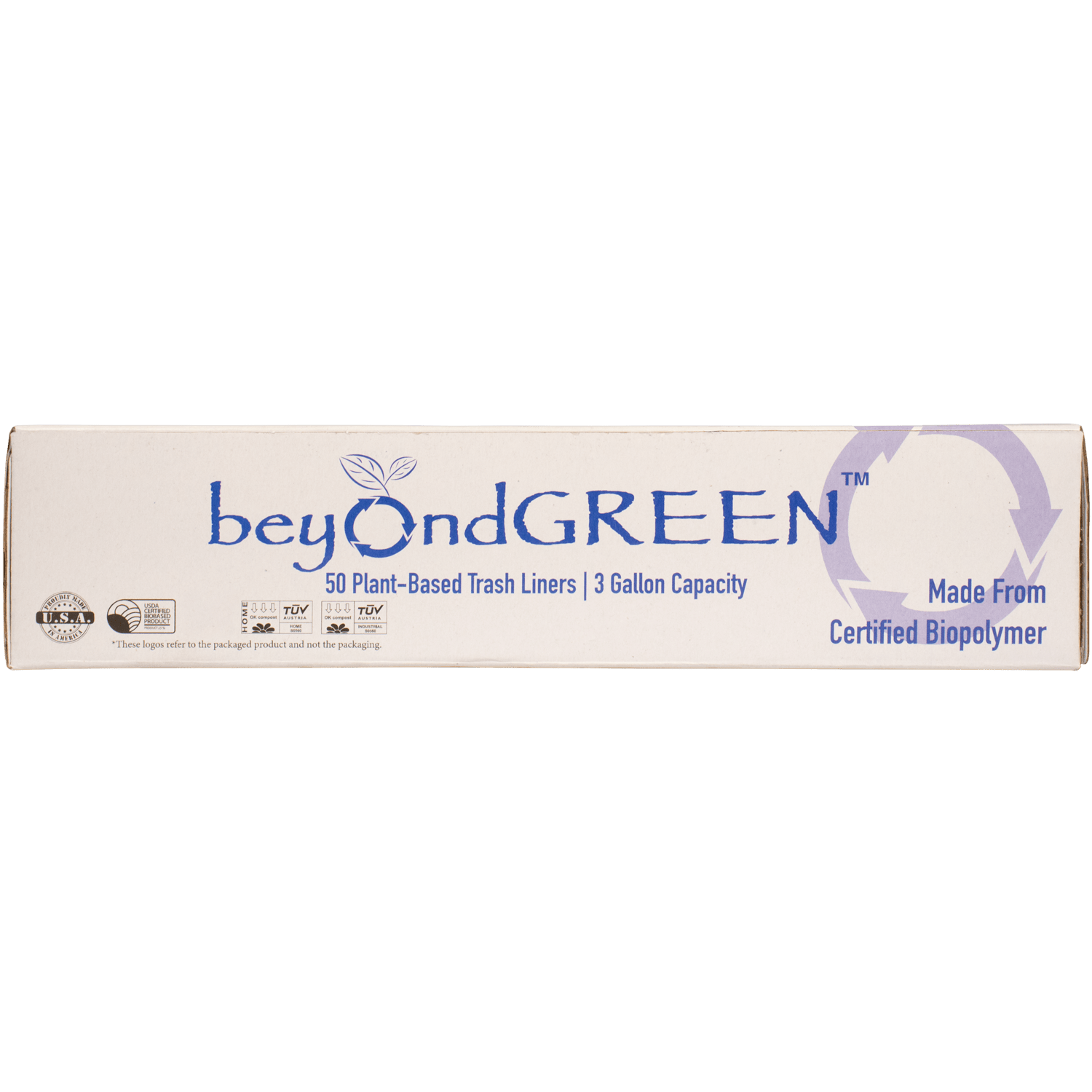 3-Gallon Plant-Based Trash Can Liner - 50 Bags