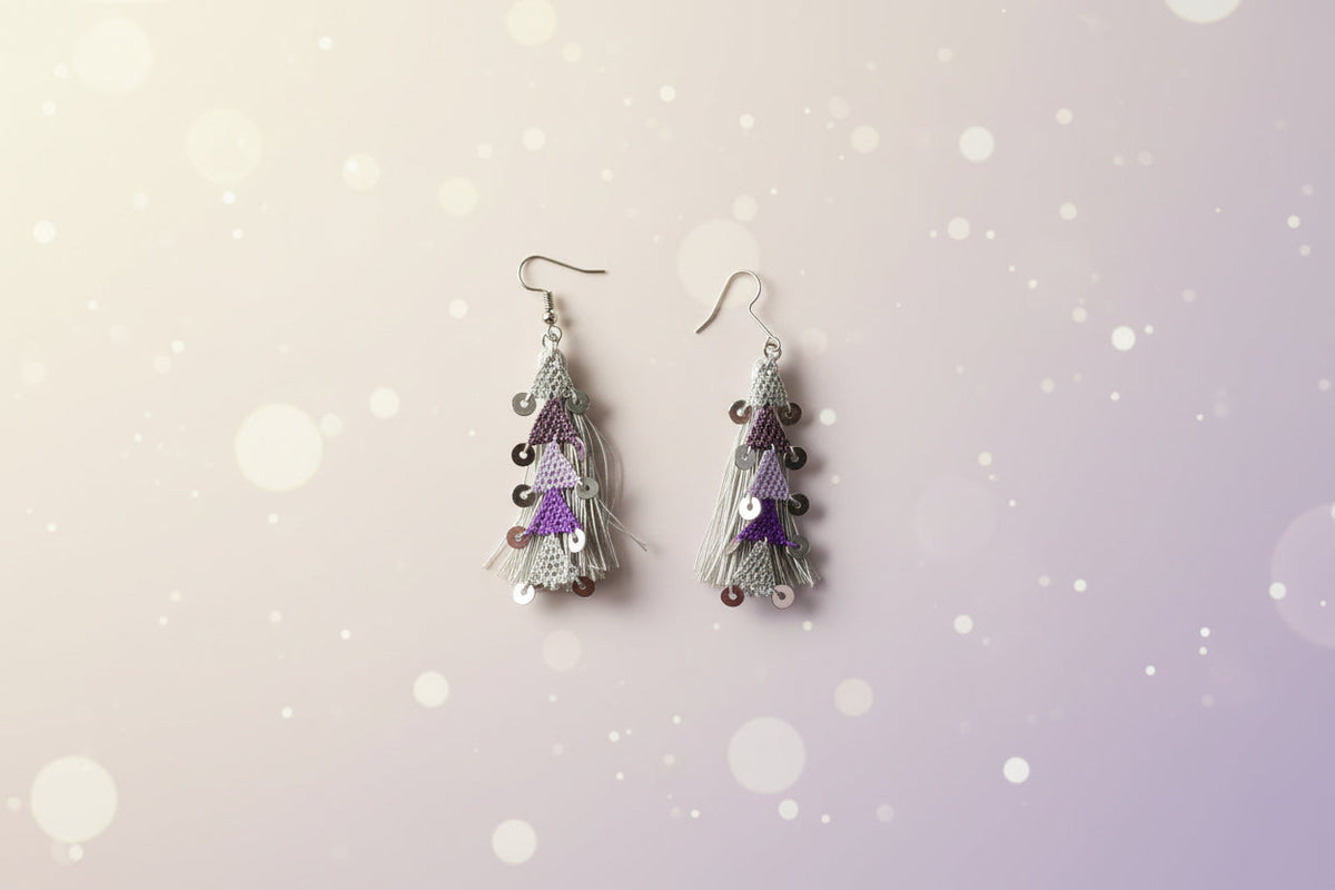 Handmade Crochet Tassel Dangle Earrings for Women