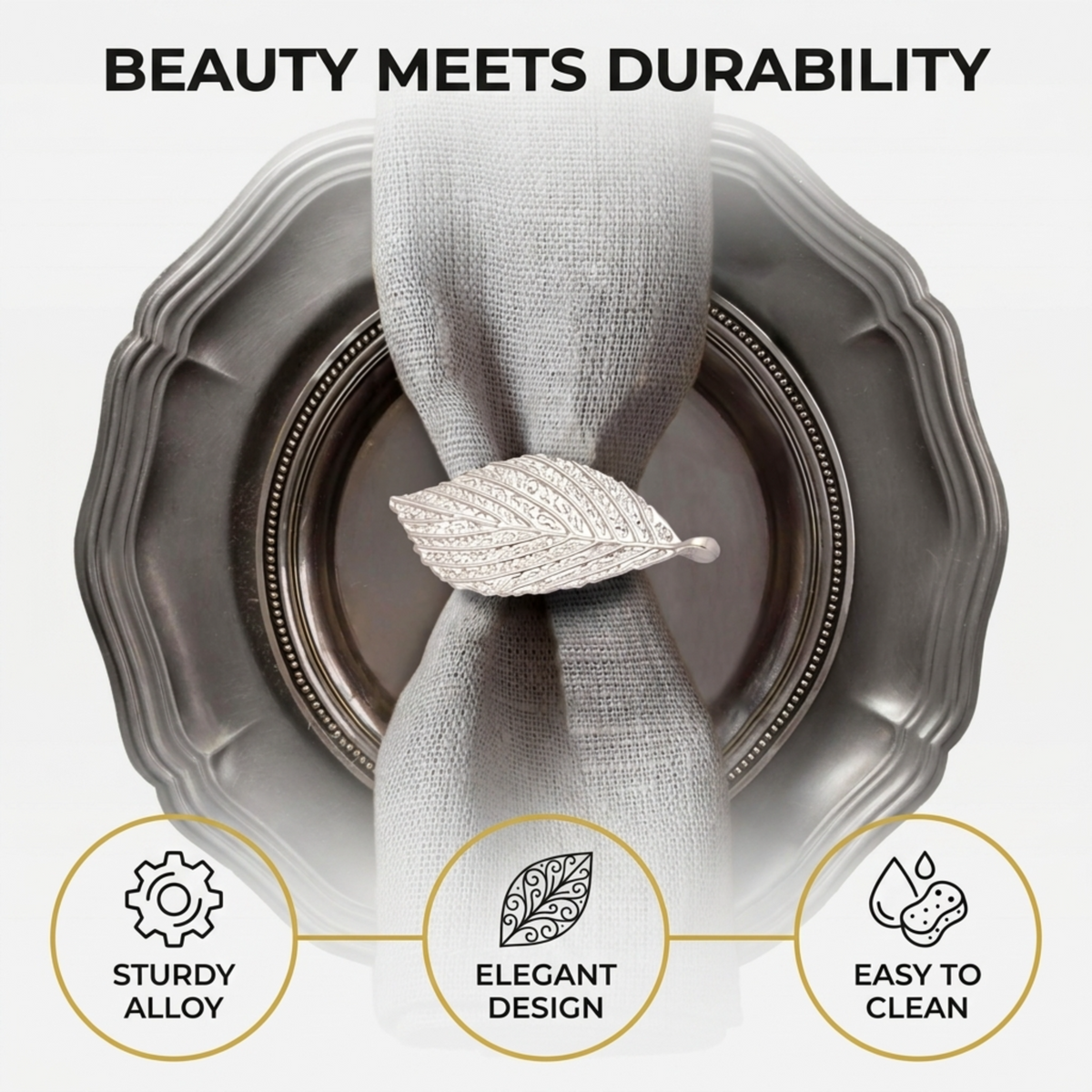 Silver Leaf Napkin Rings – Silver Leaf Design