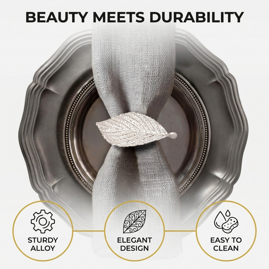 Silver Leaf Napkin Rings – Silver Leaf Design