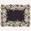 Black Gold Placemats – Rustic Table Placemats 12x18 Inch Embroidered Dining Mats