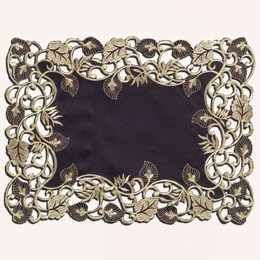 Black Gold Placemats – Midnight Gold, 12x18 Inch
