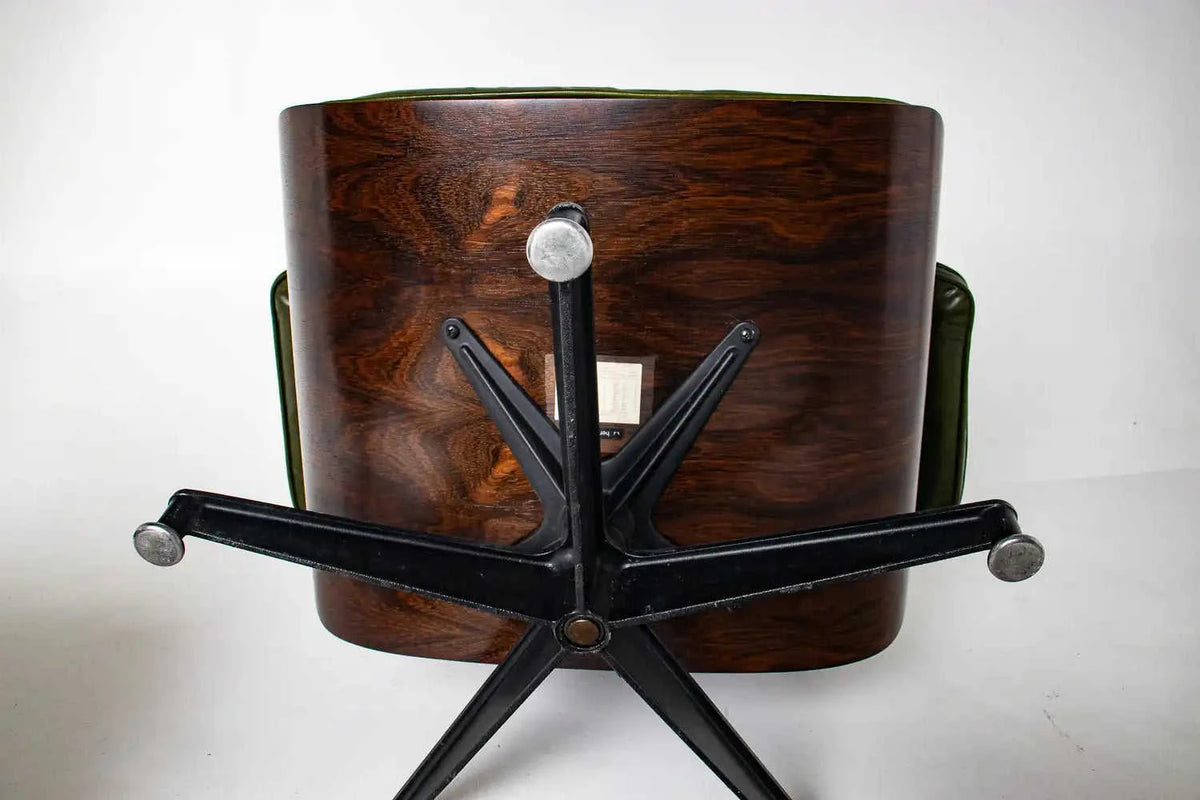 3rd Generation Eames Lounge Chair in Brazilian Rosewood and New Moss Green Leather by Herman Miller Eco My Home  Hobbs Modern ecomyhome.store United States
