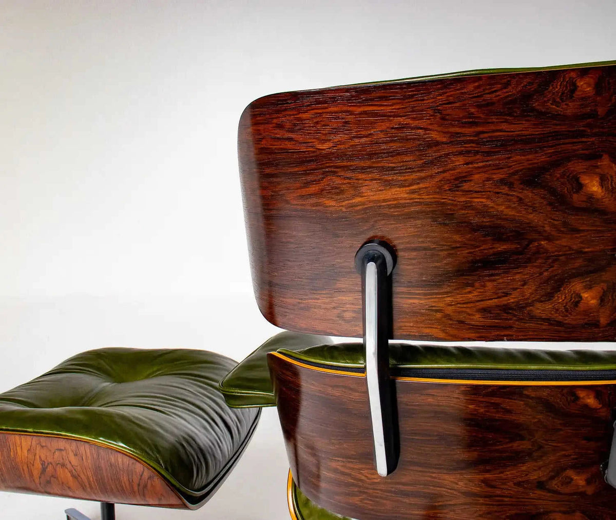 3rd Generation Eames Lounge Chair in Brazilian Rosewood and New Moss Green Leather by Herman Miller Eco My Home  Hobbs Modern ecomyhome.store United States