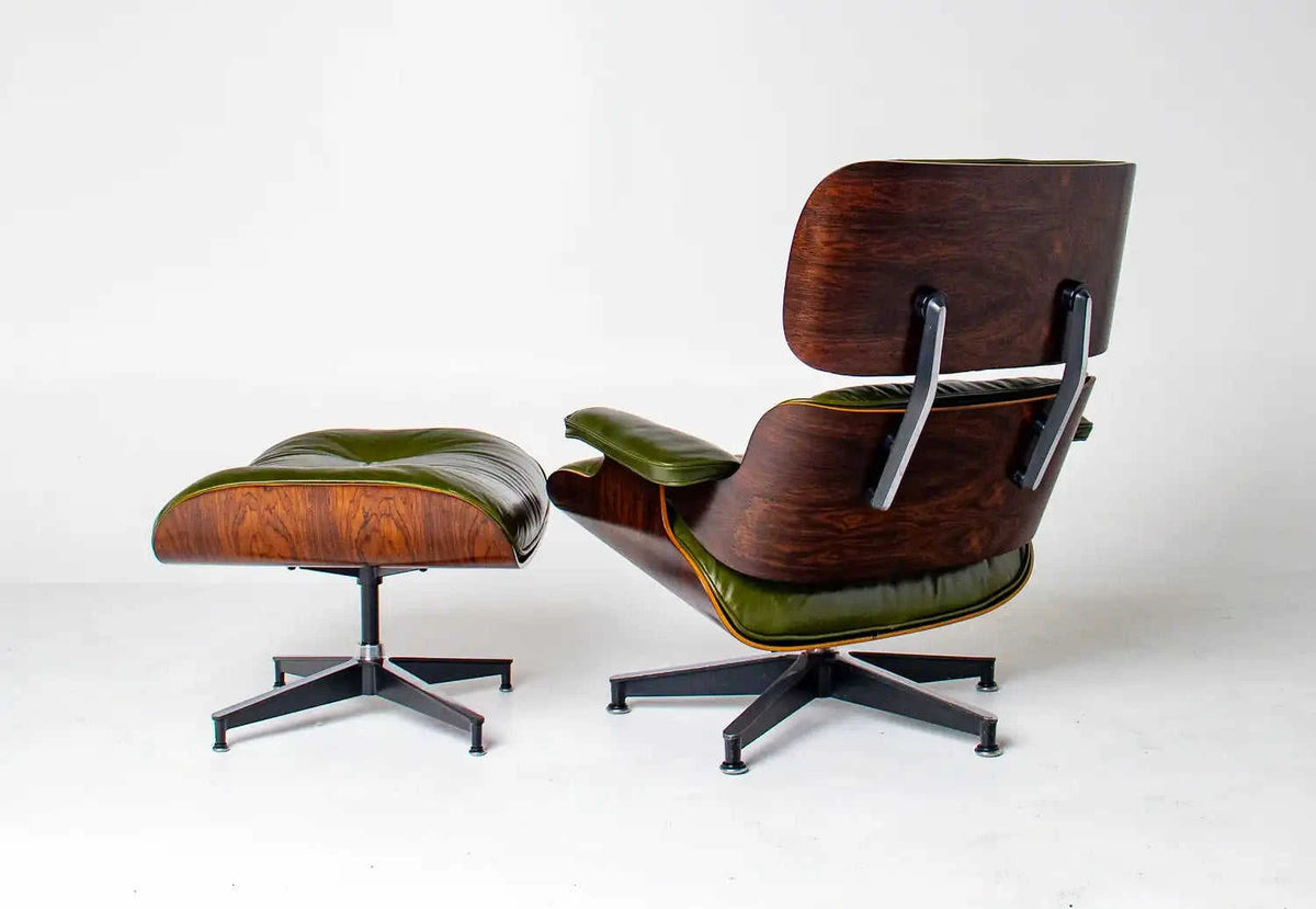 3rd Generation Eames Lounge Chair in Brazilian Rosewood and New Moss Green Leather by Herman Miller Eco My Home  Hobbs Modern ecomyhome.store United States