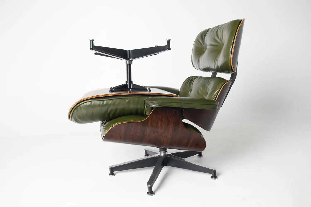 3rd Generation Eames Lounge Chair in Brazilian Rosewood and New Moss Green Leather by Herman Miller Eco My Home  Hobbs Modern ecomyhome.store United States