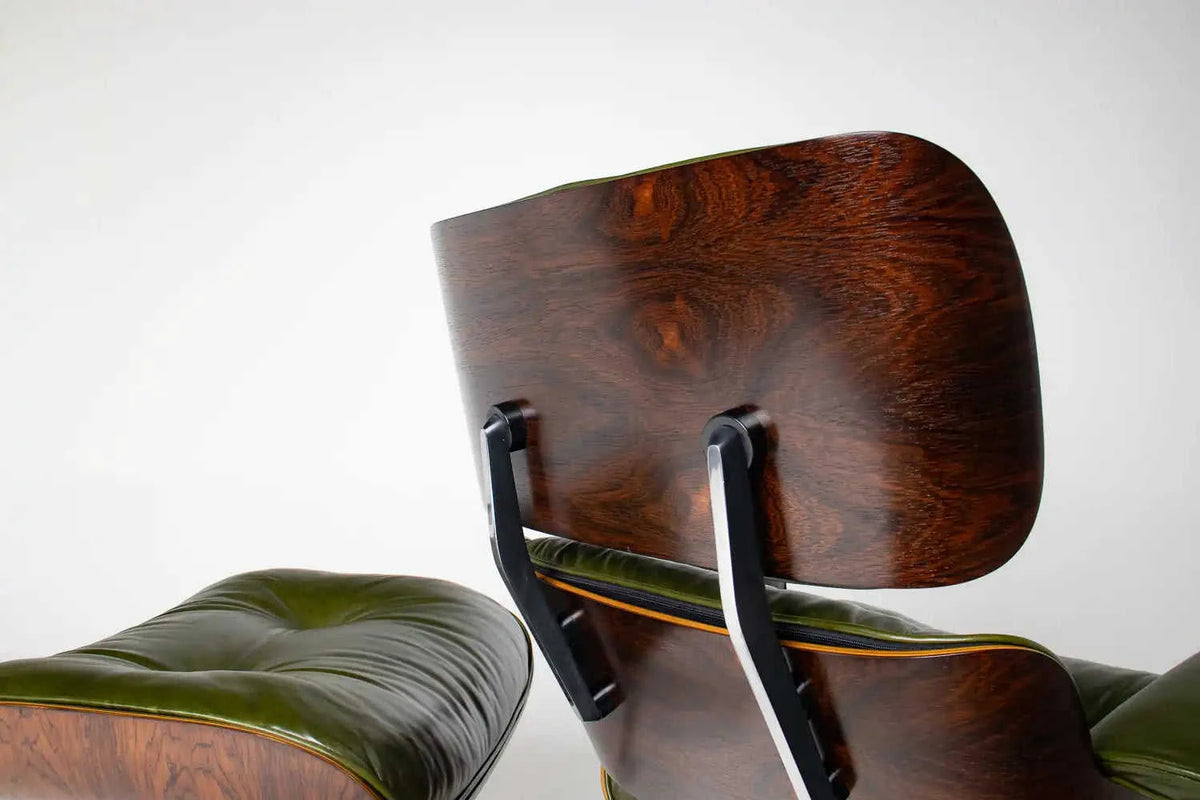 3rd Generation Eames Lounge Chair in Brazilian Rosewood and New Moss Green Leather by Herman Miller Eco My Home  Hobbs Modern ecomyhome.store United States