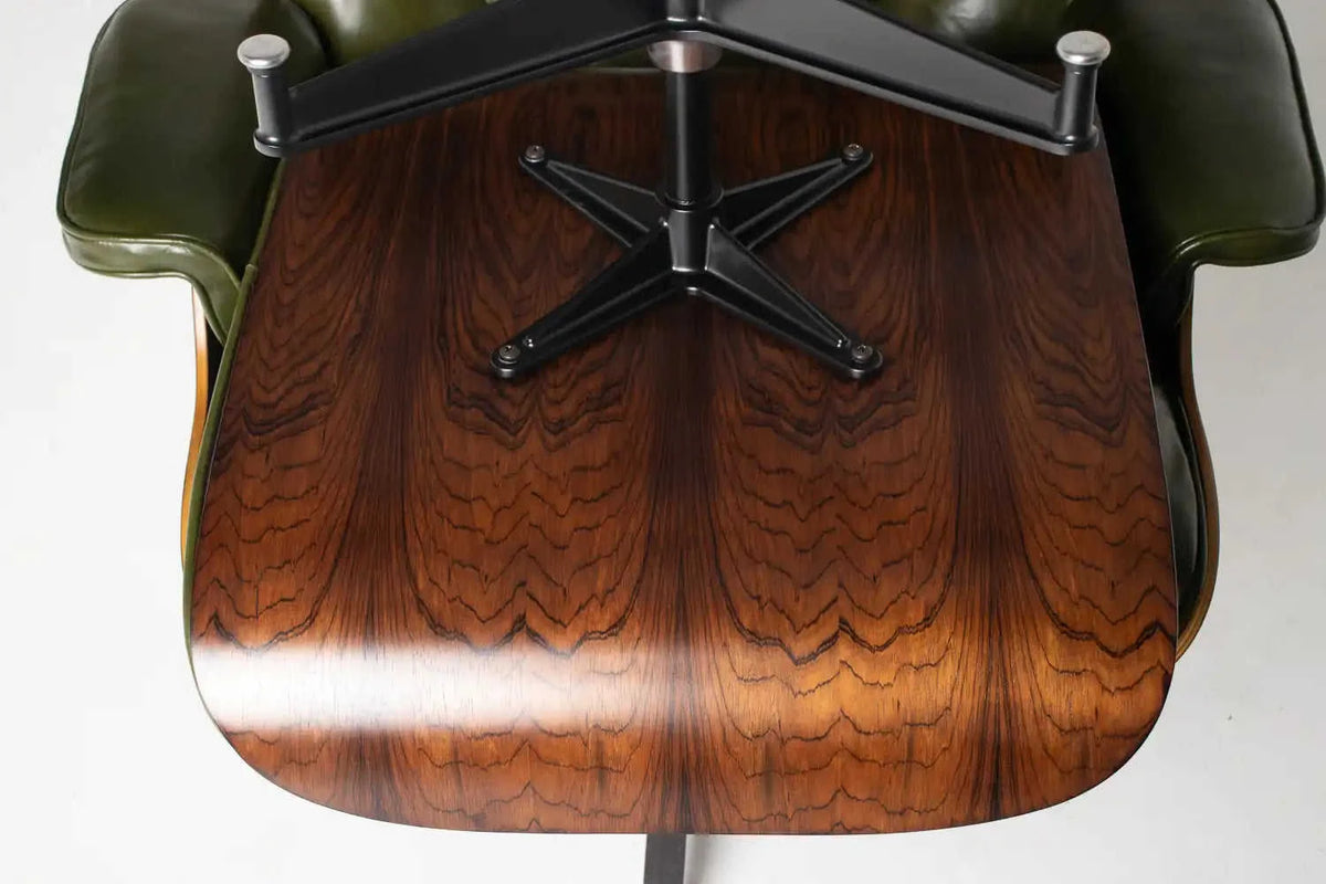 3rd Generation Eames Lounge Chair in Brazilian Rosewood and New Moss Green Leather by Herman Miller Eco My Home  Hobbs Modern ecomyhome.store United States