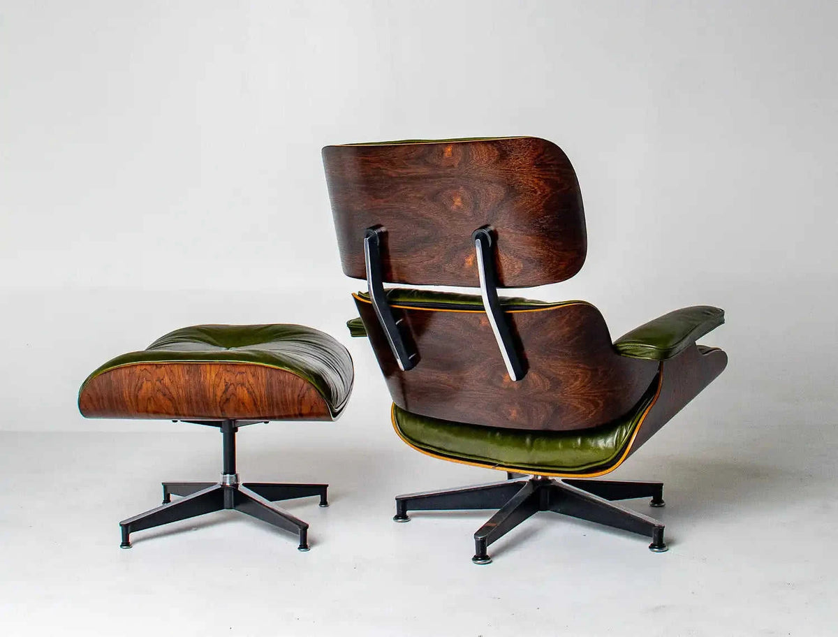 3rd Generation Eames Lounge Chair in Brazilian Rosewood and New Moss Green Leather by Herman Miller Eco My Home  Hobbs Modern ecomyhome.store United States