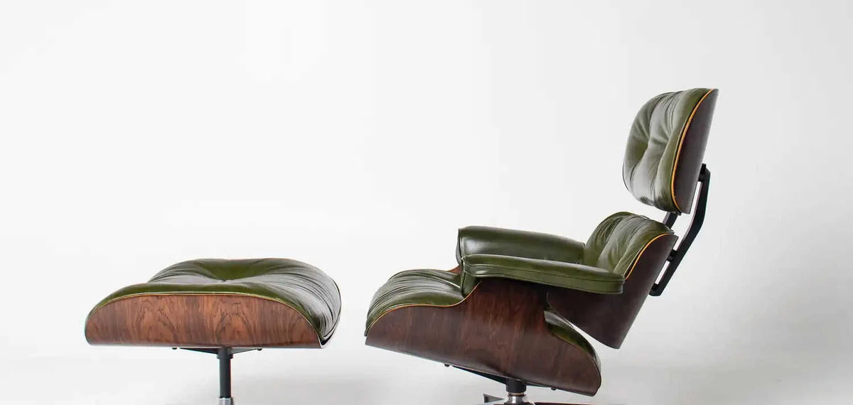 3rd Generation Eames Lounge Chair in Brazilian Rosewood and New Moss Green Leather by Herman Miller Eco My Home  Hobbs Modern ecomyhome.store United States