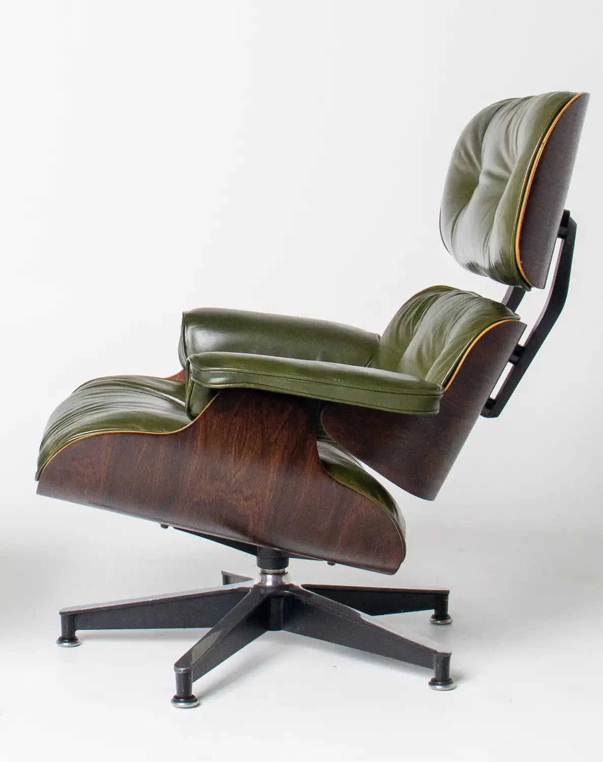 3rd Generation Eames Lounge Chair in Brazilian Rosewood and New Moss Green Leather by Herman Miller Eco My Home  Hobbs Modern ecomyhome.store United States