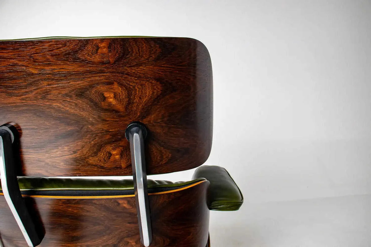 3rd Generation Eames Lounge Chair in Brazilian Rosewood and New Moss Green Leather by Herman Miller Eco My Home  Hobbs Modern ecomyhome.store United States