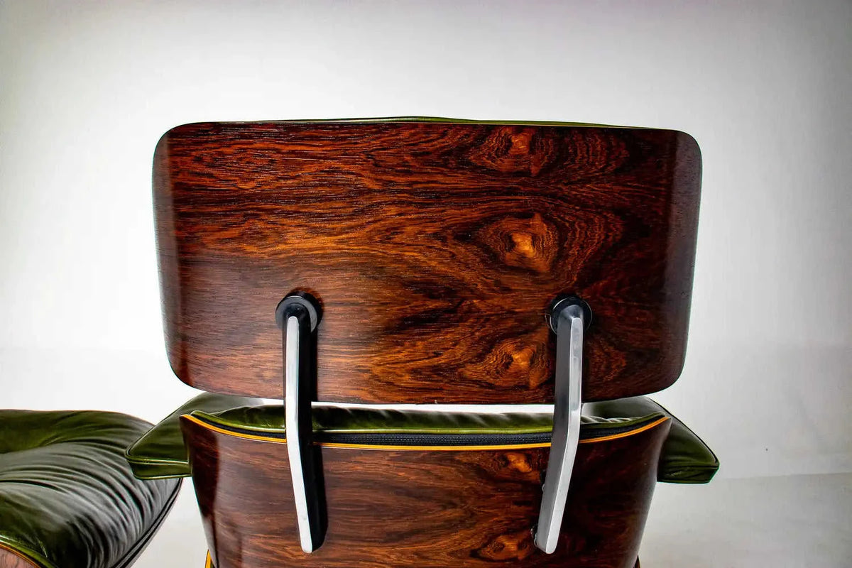 3rd Generation Eames Lounge Chair in Brazilian Rosewood and New Moss Green Leather by Herman Miller Eco My Home  Hobbs Modern ecomyhome.store United States