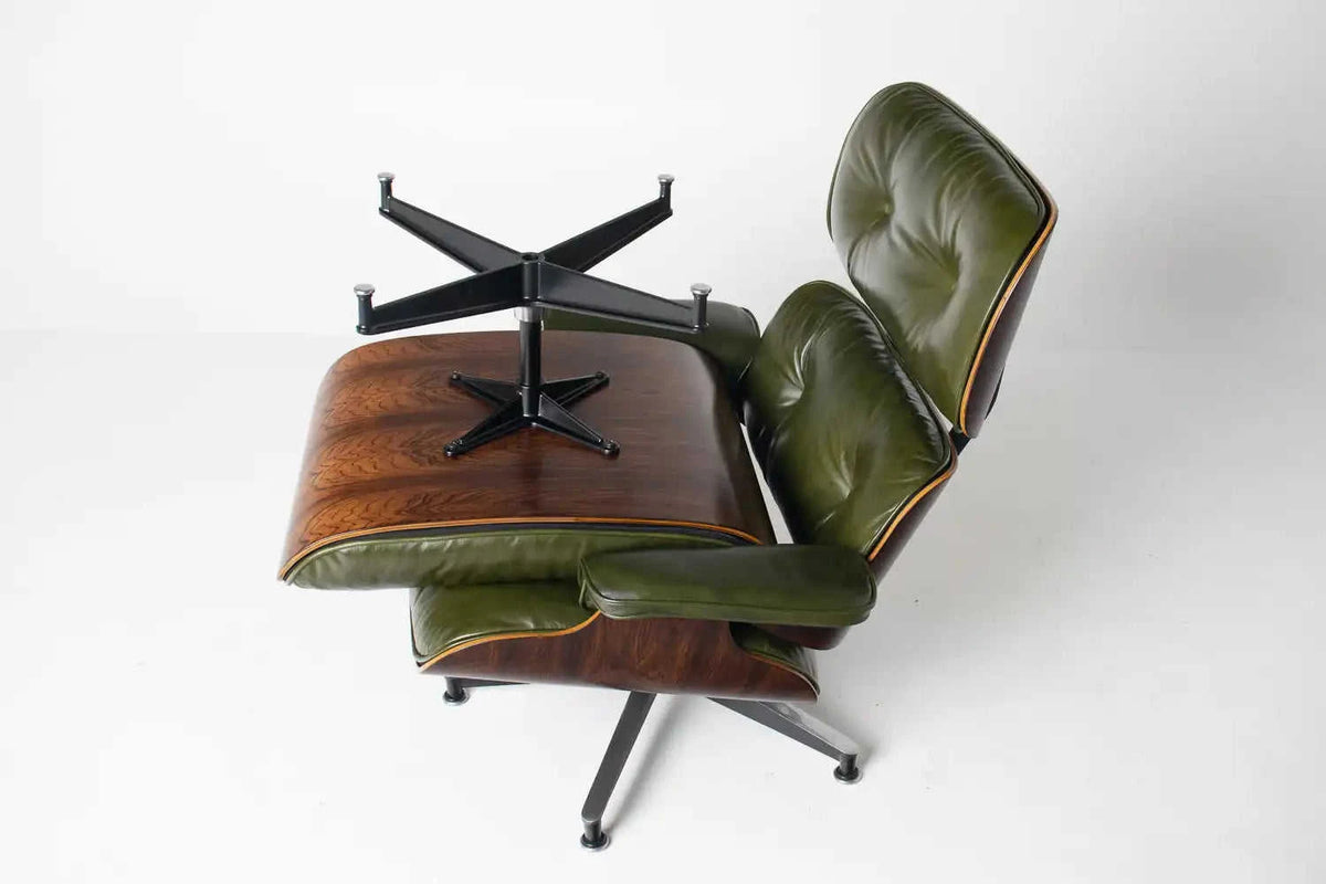 3rd Generation Eames Lounge Chair in Brazilian Rosewood and New Moss Green Leather by Herman Miller Eco My Home  Hobbs Modern ecomyhome.store United States