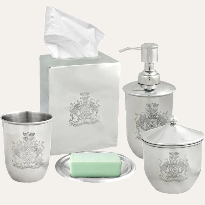 Bathroom Set – Durkee, 5 Piece Silver