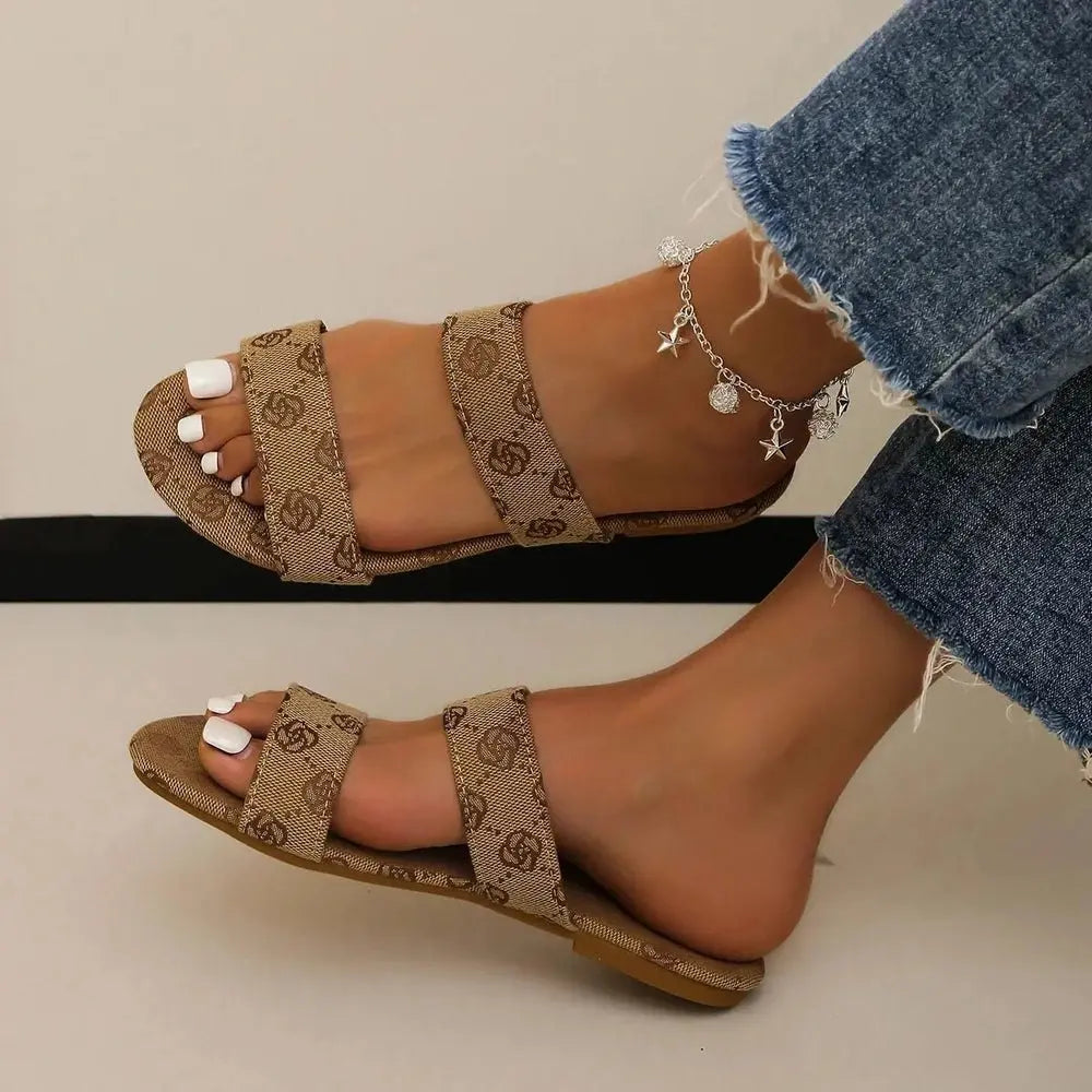 Open Toe Printed Sandals for Stylish Comfort