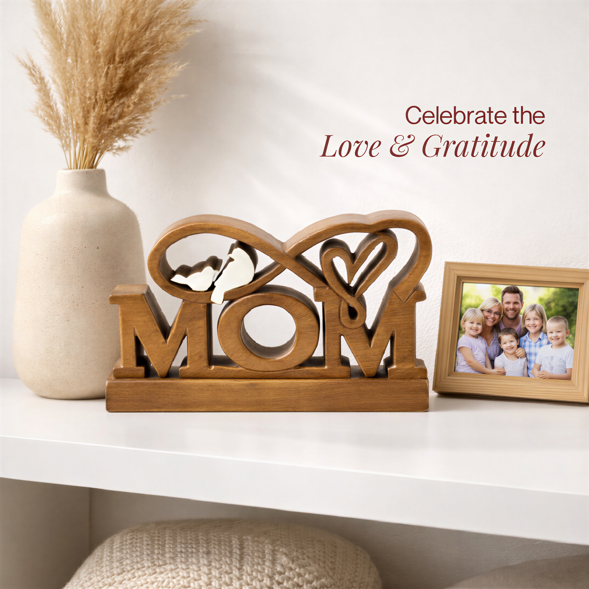 Wooden Mom Sign – Best Mom Ever, Acacia Wood