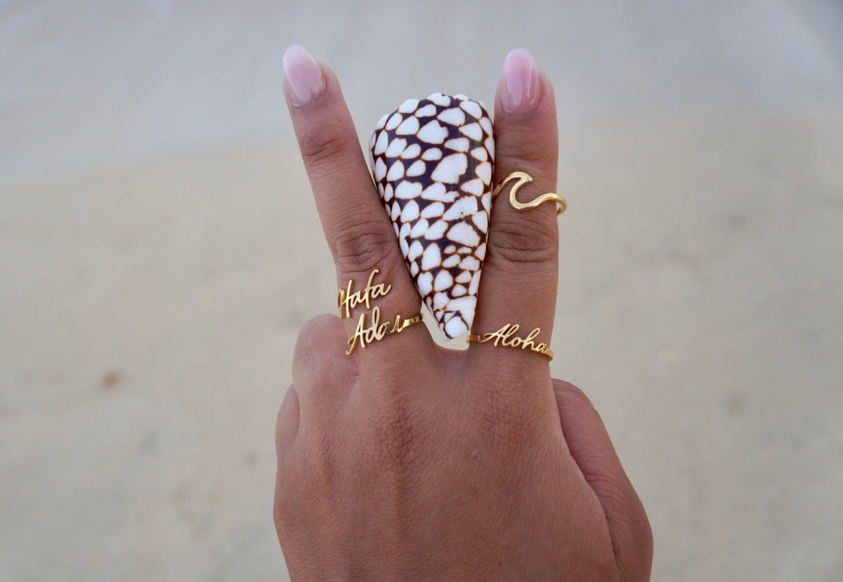 Aloha & Hafa Adai Adjustable Rings