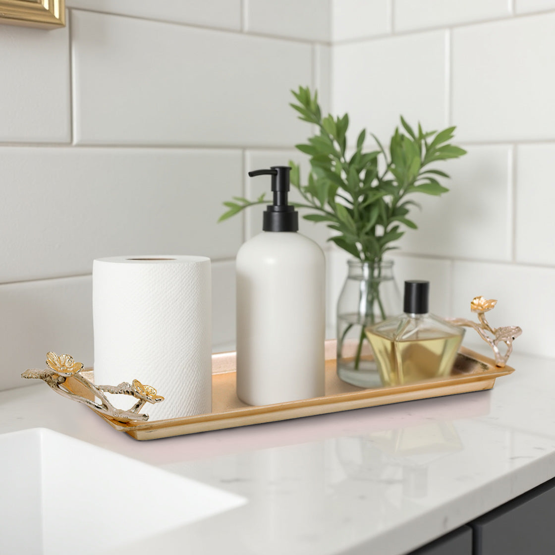 Wild Bloom – Artistic Decorative Home Accessory Handmade Bathroom Vanity Tray