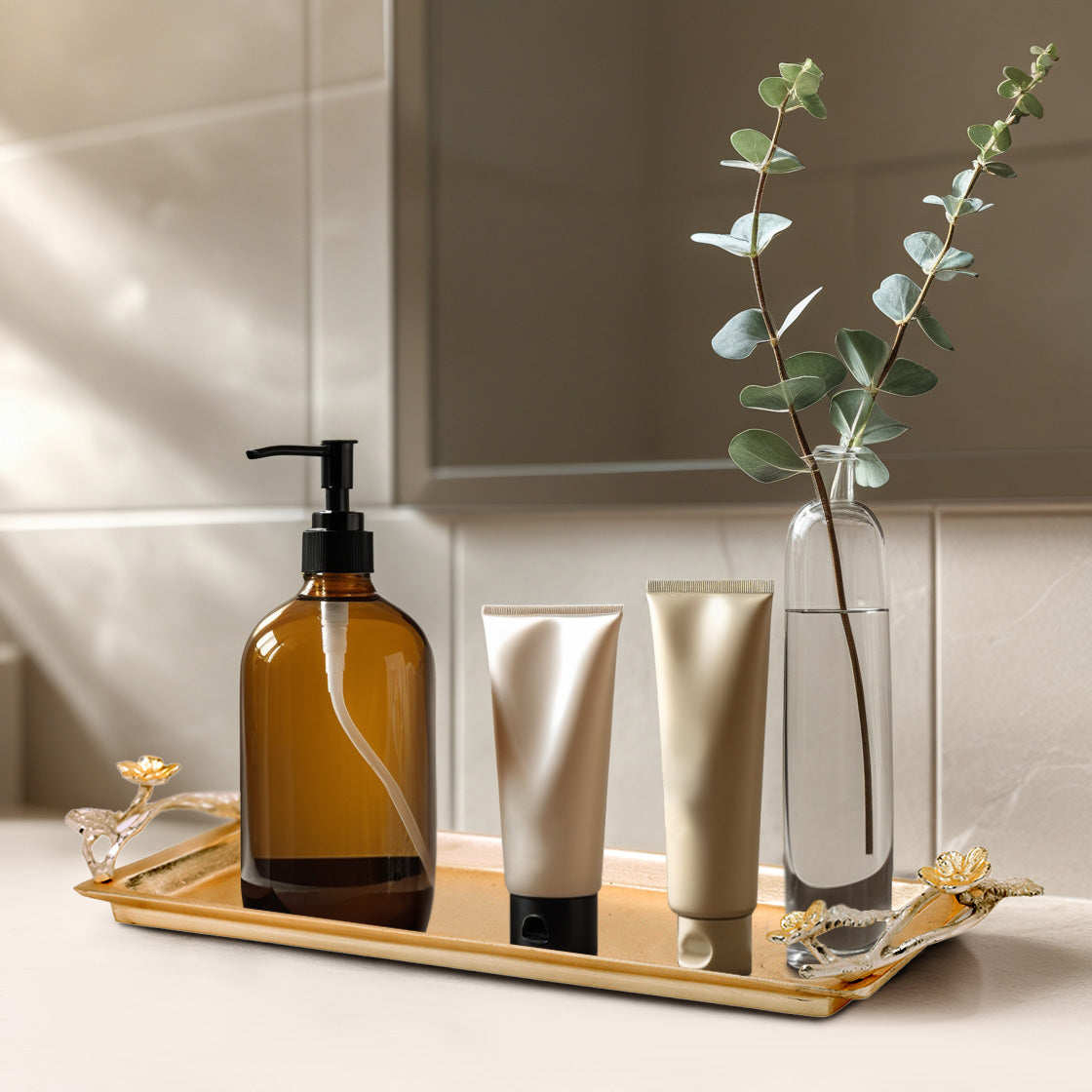 Wild Bloom – Artistic Decorative Home Accessory Handmade Bathroom Vanity Tray