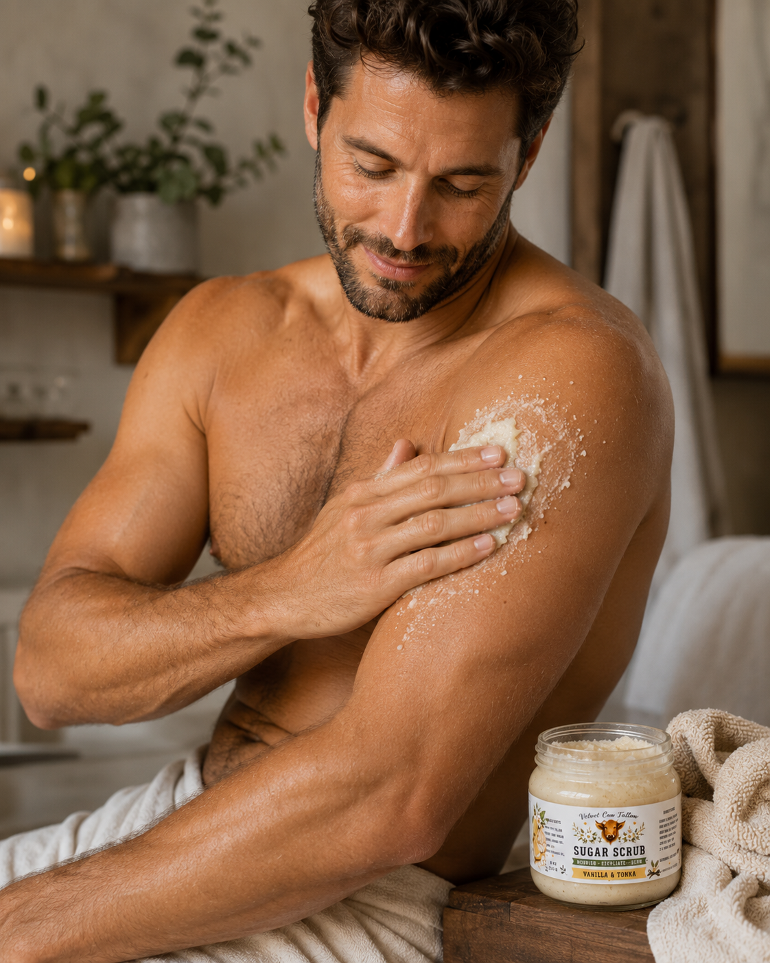 Tallow Sugar Scrub- Natural Exfoliating & Moisturizing Body Polish