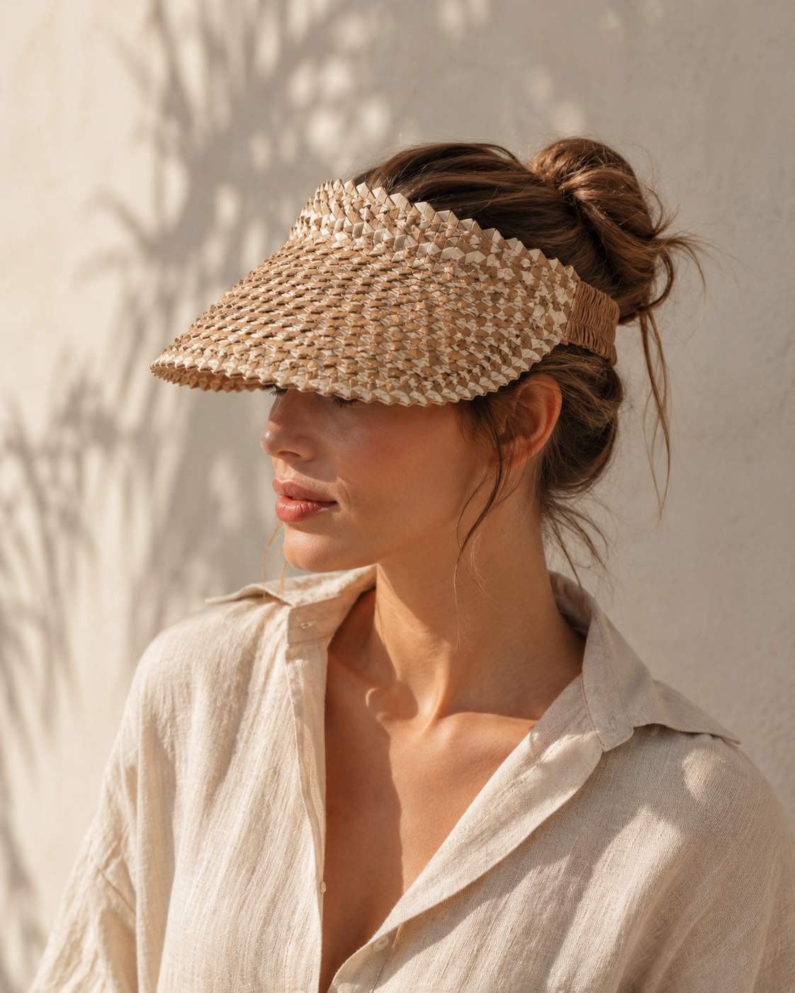 Ombre Rattan Sun Visors