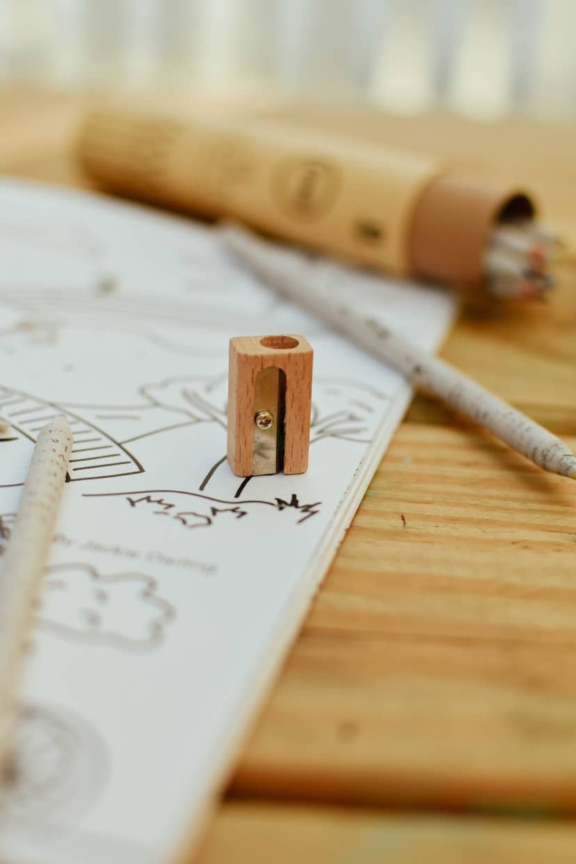 Wooden Pencil Sharpener | FSC Beechwood | Plastic-Free & Compostable