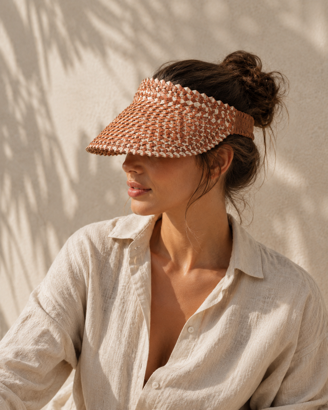 Ombre Rattan Sun Visors