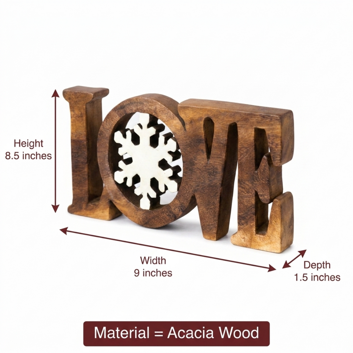 Wooden Love Sign – Endless Love, Acacia Wood