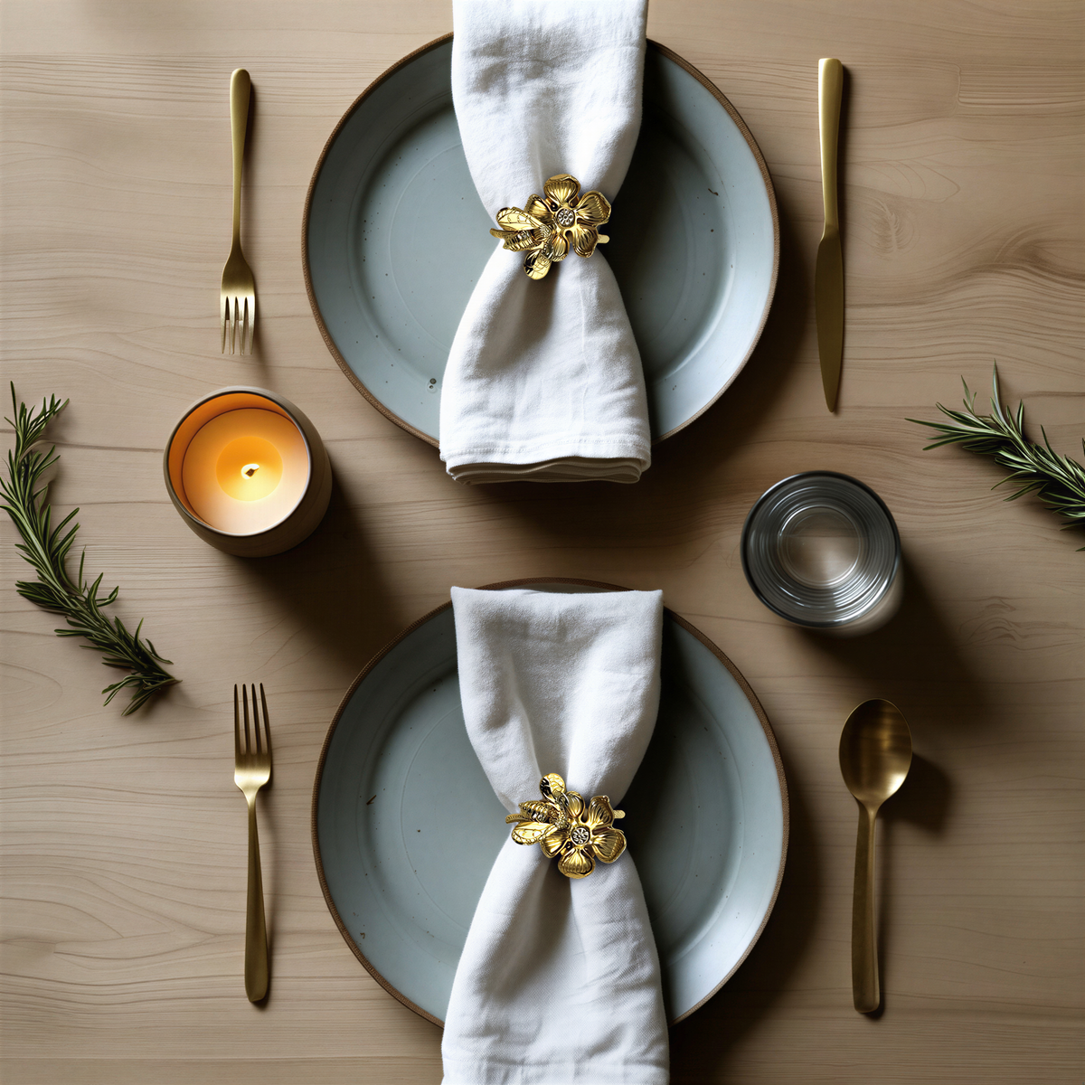 Gold Bee Napkin Rings – Set of 4