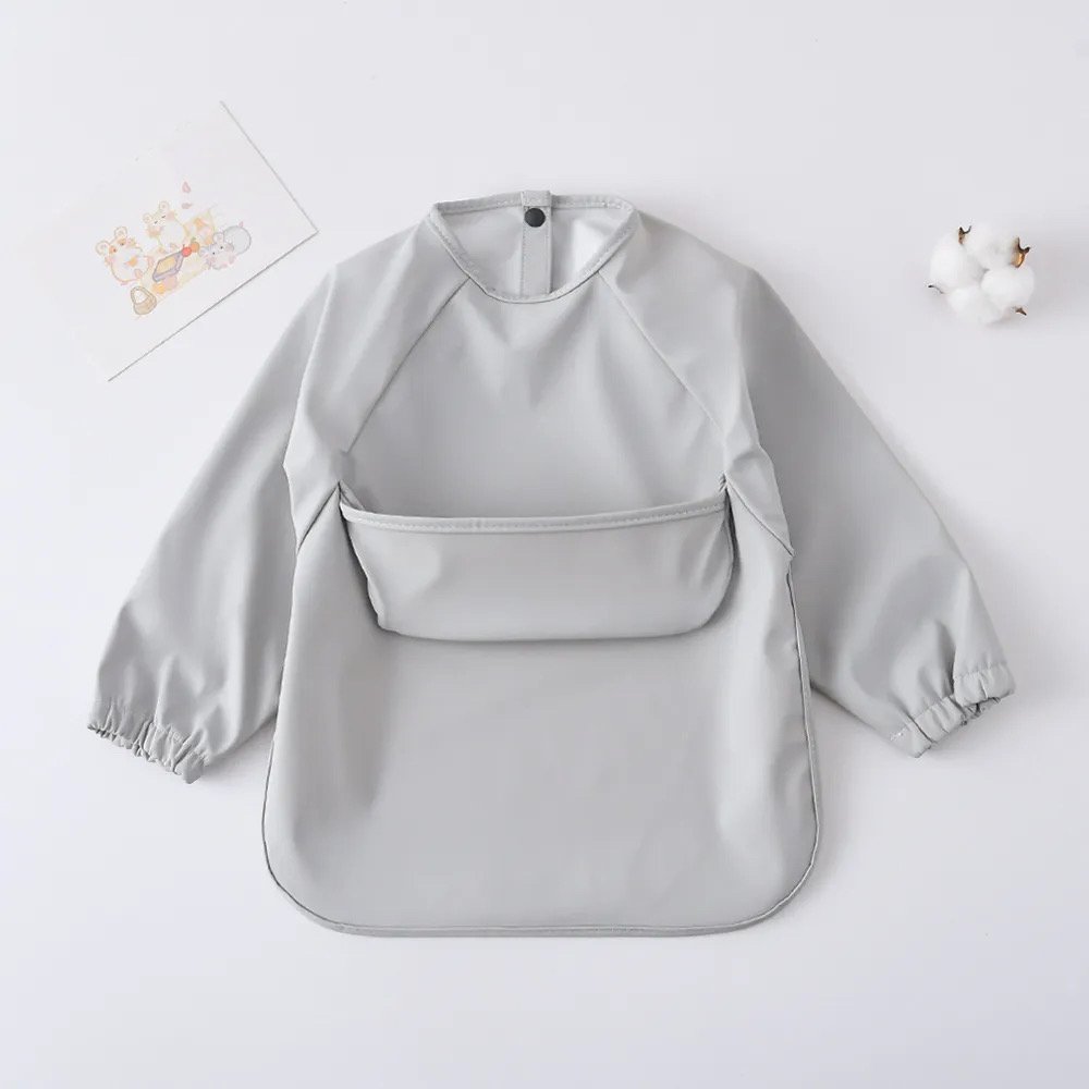 Waterproof Smock Bib | Full-Sleeve Baby & Toddler Feeding Bib