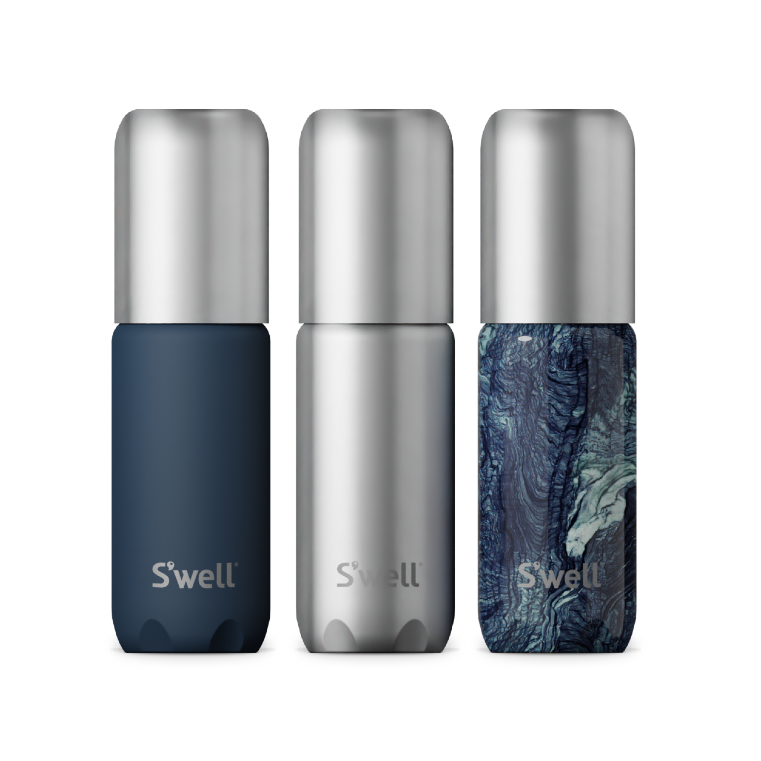 Azurite Travel Bottle Set (3-Pack with Recycled Toiletry Bag)