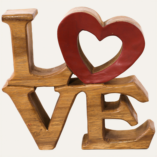 Wooden Love Sign – Elmija, Acacia Wood