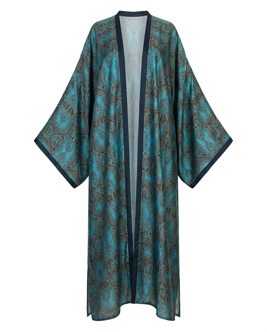 Free Spirit Printed Silk Kaftan