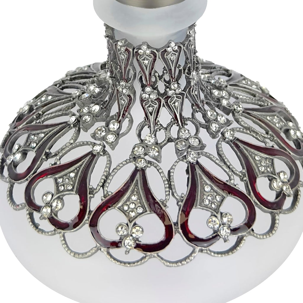 Oriana Soap Dispenser – Elegant 9 oz Frosted Glass Bathroom Decor with Rhinestone Pump