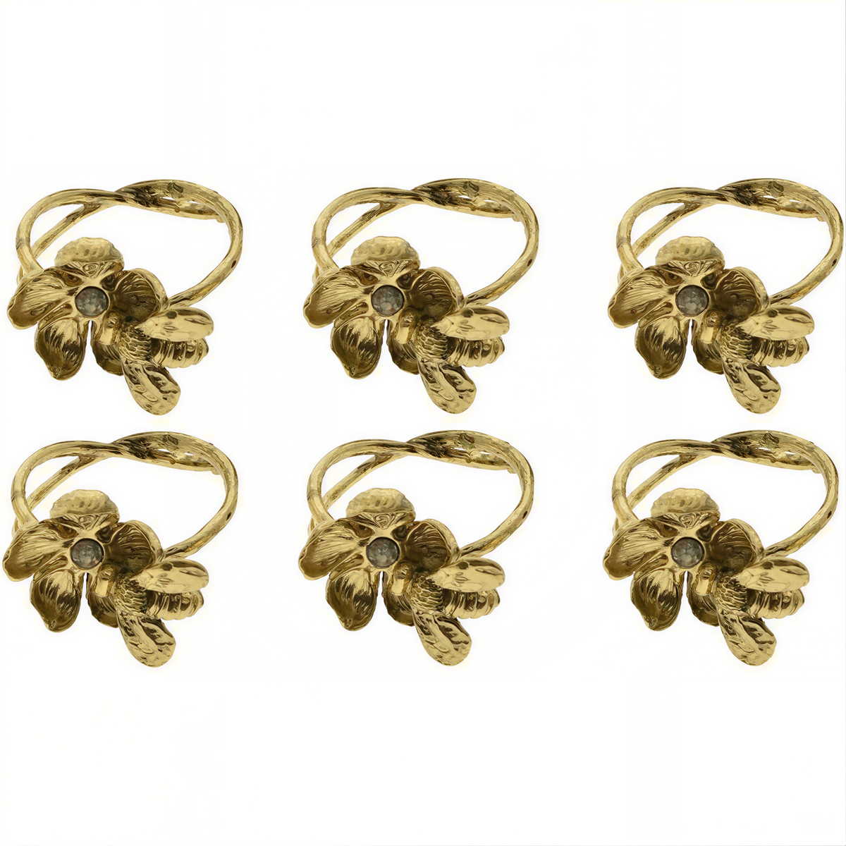 Gold Bee Napkin Rings – Set of 4