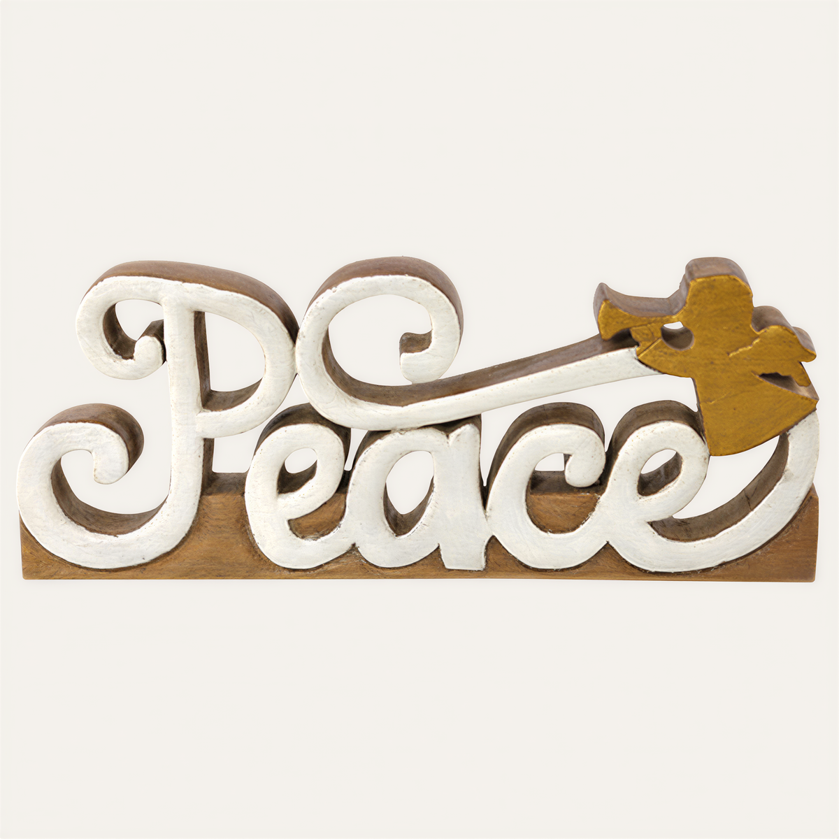 Wooden Peace Sculpture – Tranquil Peace, Acacia