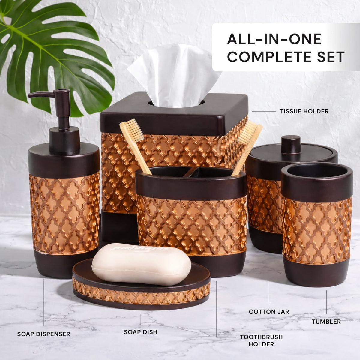 Bathroom Set – Wally, 6 Piece