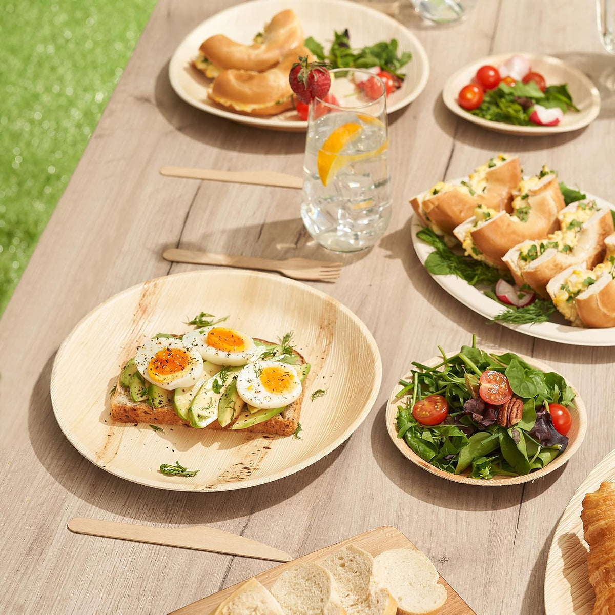 Palm leaf  6 Inch Round Plate (600 Pack)
