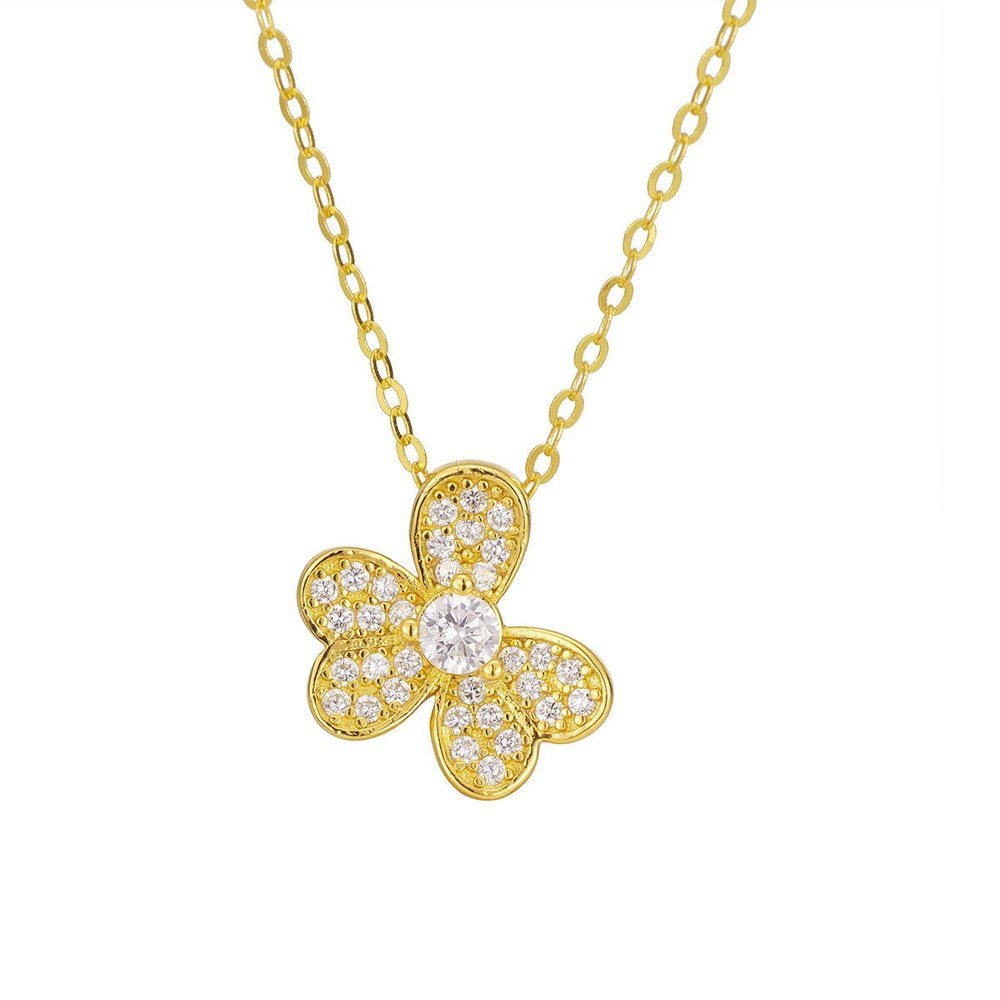 925 Sterling Silver Clover Necklace - Elegant Pendant for Every Occasion