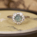 925 Sterling Silver Jadeite Ring for Elegant Style