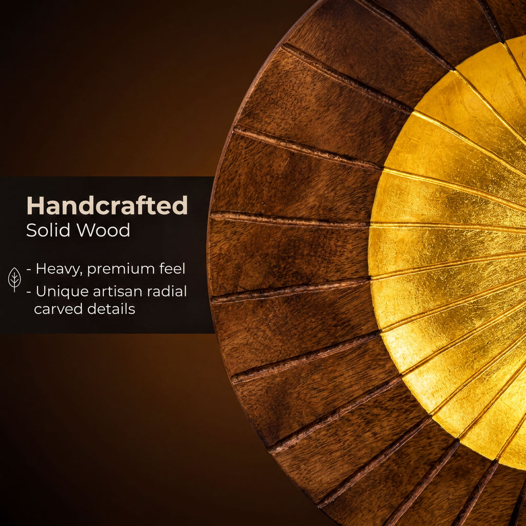 Handmade Wooden Sculpture – Acacia Wood Art Piece | Unique Home Sculpture Decor