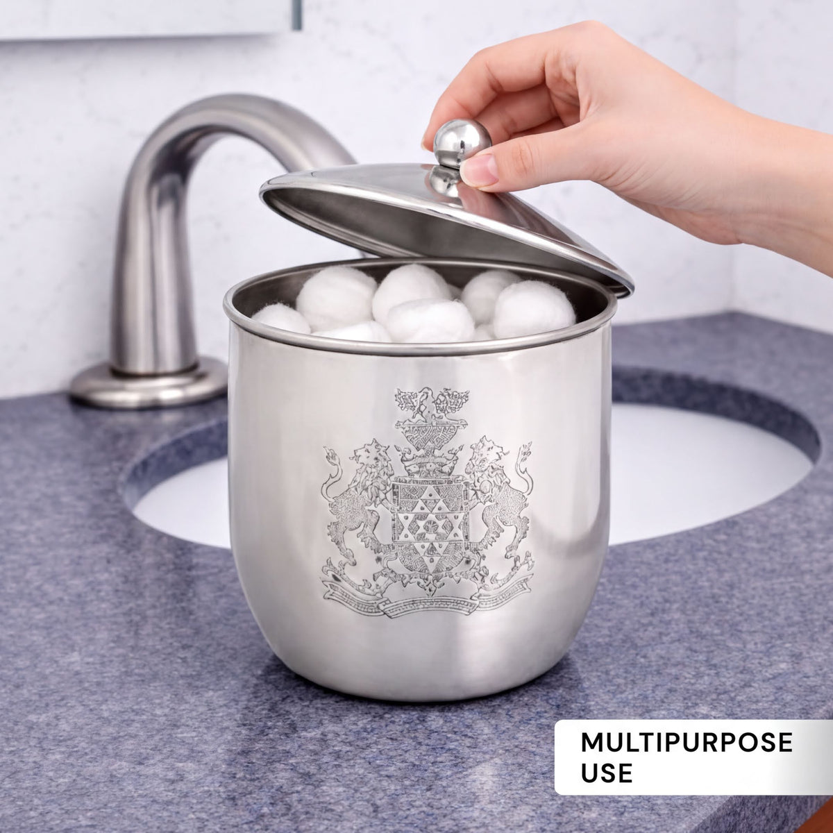 Bathroom Set – Durkee, 5 Piece Silver