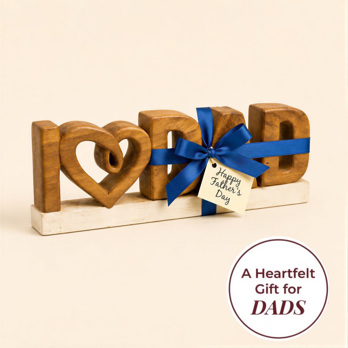 Wooden Dad Sign – Emmeric Love Dad, Acacia Wood