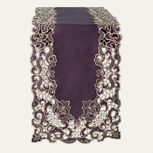 Purple Gold Table Runner – Amethyst Haze, 14x108 Inch