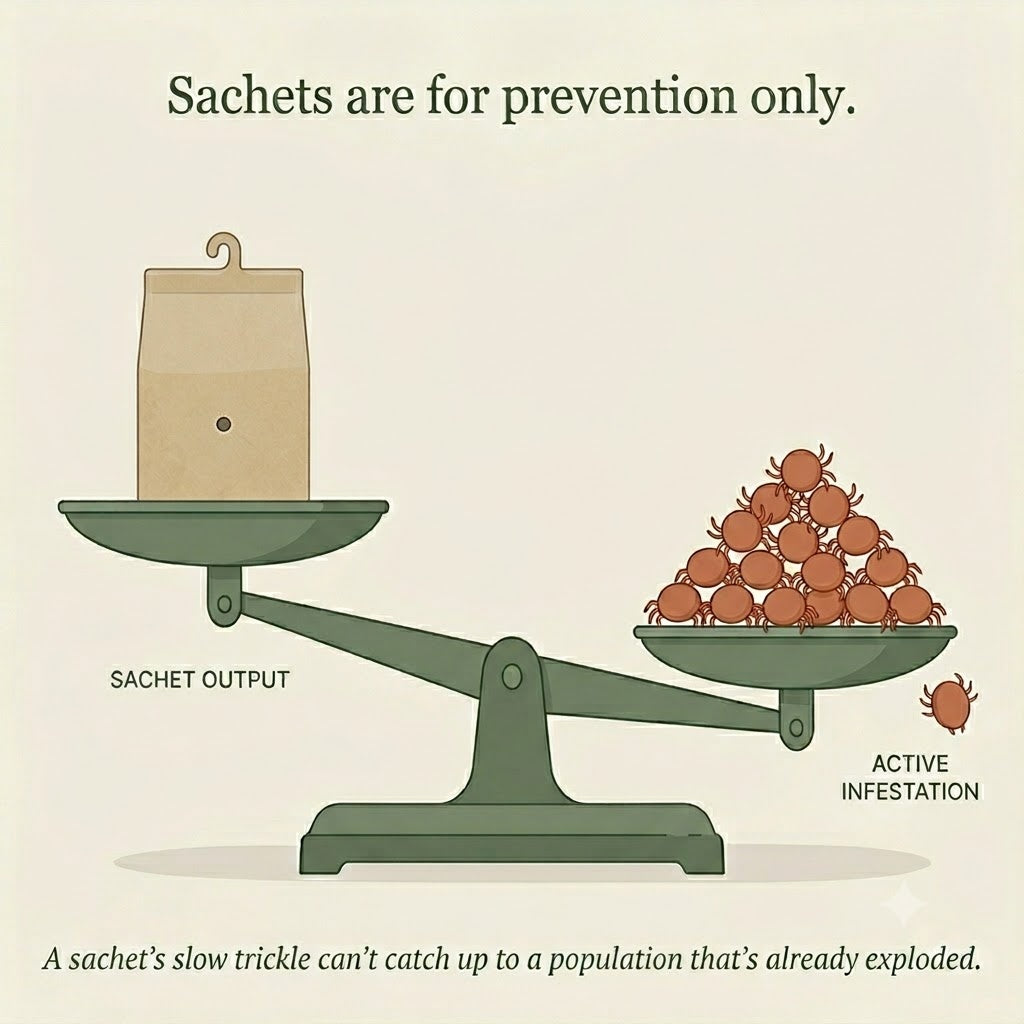 Neoseiulus californicus Slow-Release Prevention Sachets