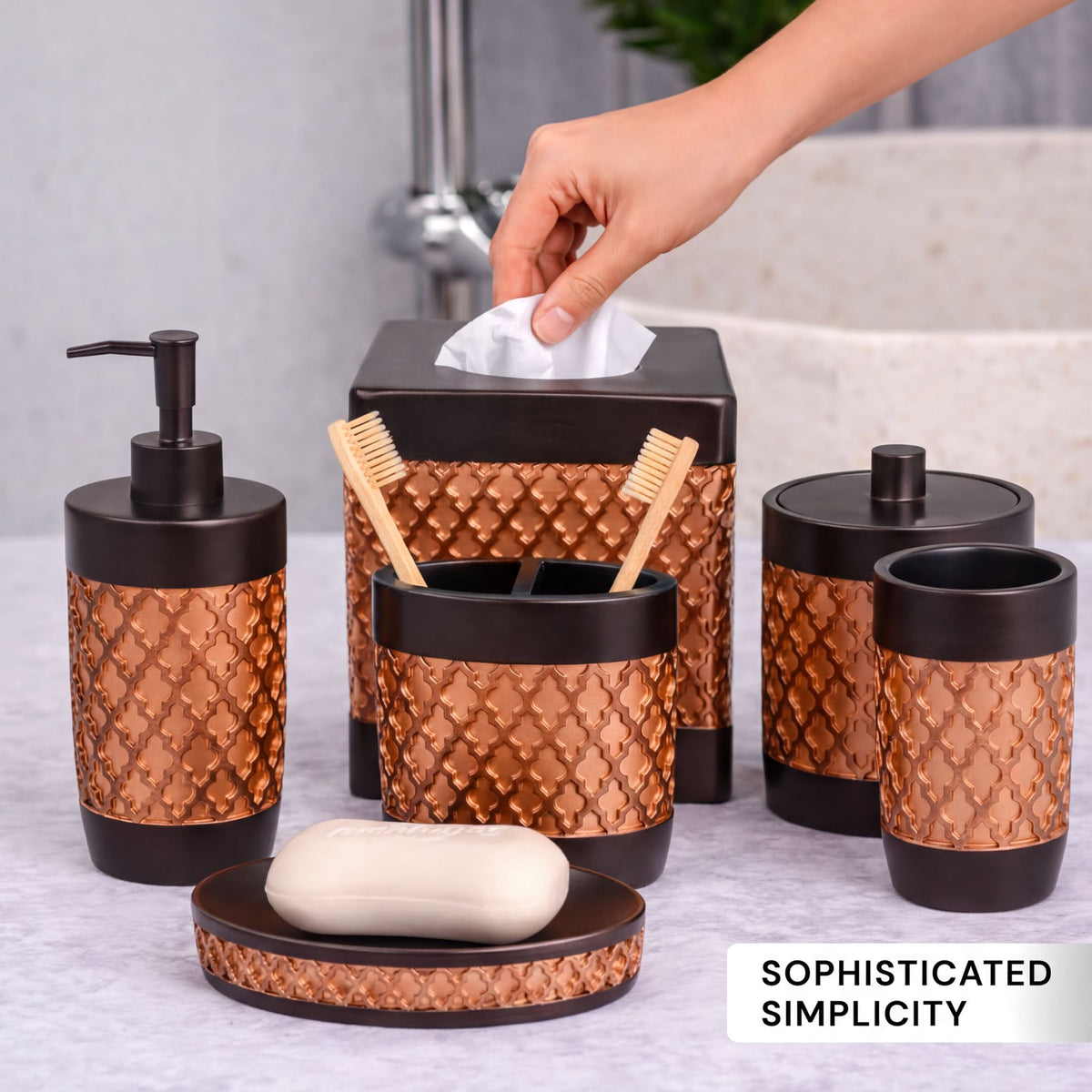 Bathroom Set – Wally, 6 Piece