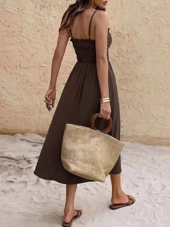 A-Line Dress with Stylish Tie-Front Detail